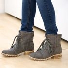 59 Seconds - Lace-Up Canvas Boots