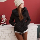 CatWorld - Quilted Fleece-Trim Hooded Jacket