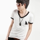 Cool 6 - V-Neck Contrast-Trim T-Shirt