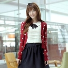 CLICK - Polka Dot Knit Cardigan