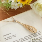 OrangeBear - Rhinestone Cutout Pendant