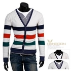 DANGOON - Multicolor Striped V-Neck Cardigan