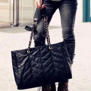 Faux-Leather Quilted Tote Faux-Leather Quilted Tote