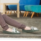Ni-kiyo - Genuine Leather Faux-Fur Trim Moccasins