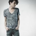 deepstyle - Zebra Print V-Neck T-Shirt