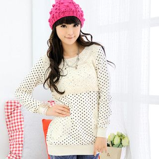 Lace Detail Polka Dot Top Lace Detail Polka Dot Top