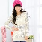 59 Seconds - Lace Detail Polka Dot Top