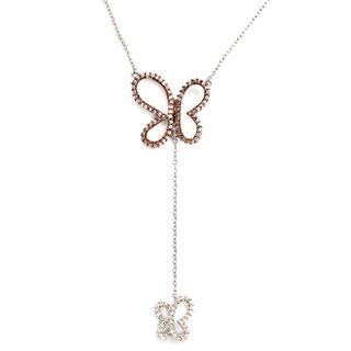 Silver 925 + Rose Gold Plate Butterfly Necklace Silver 925 + Rose Gold Plate Butterfly Necklace