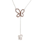 2CAN - Silver 925 + Rose Gold Plate Butterfly Necklace