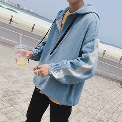 子俊 - 印花连帽牛仔外套 子俊 - 印花连帽牛仔外套