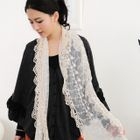 59th Street - Crochet-Hem Lace Scarf