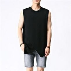 THE COVER - Round-Neck Sleeveless T-Shirt THE COVER - Round-Neck Sleeveless T-Shirt
