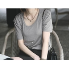 Alicegohome  - Asymmetric Hem Skirt Overlay Leggings