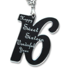 Sweet & Co. - Sweet 16 Happy Birthday Mirror Necklace
