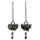 Truffles - Black Flower Earrings