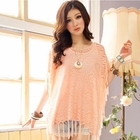 Tokyo Fashion - Fringed Pointelle Knit Top