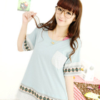 59 Seconds - Dotted Pocket Printed Top