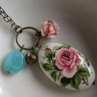 MyLittleThing - White Japan Paint Bead with Copper Necklace 