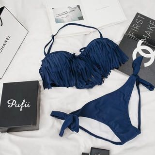 PUFII - Fringed Halter Bikini PUFII - Fringed Halter Bikini