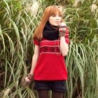 Tokyo Fashion - Short-Sleeve Mixed-Pattern Sweater