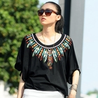 SOHO Central - Embroidered Feather Top