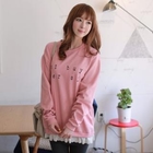 CLICK - Eyelet-Lace Hem Pullover