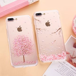 Casei Colour - iPhone 7 / iPhone 7 Plus Cherry Blossom Print Transparent Case Casei Colour - iPhone 7 / iPhone 7 Plus Cherry Blossom Print Transparent Case