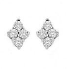 MaBelle - 18K White Gold Diamond Earrings