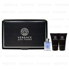 Versace - Pour Homme Set: Eau De Toilette 5ml + Shower Gel 25ml + After Shave Balm 25ml Versace - Pour Homme Set: Eau De Toilette 5ml + Shower Gel 25ml + After Shave Balm 25ml