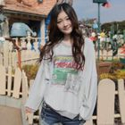 CLICK - Drop Shoulder Printed Pullover