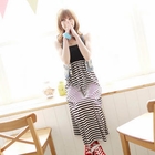 Tokyo Fashion - Strapless Striped Maxi Dress