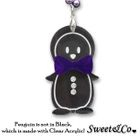 Sweet & Co. - Bowtie Penguin with Violet Pearl Silver Long Necklace