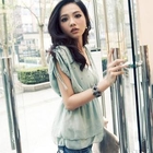 PUFFY - Studded V-Neck Chiffon Top