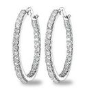 MaBelle - 18K White Gold Diamond Earrings