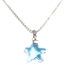 6thJune - Charming Necklace with Swarovski Sparkling Crystal (Sparkling Light Blue Small Starfish)