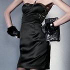 Moonbasa - Rhinestone Strapless Cocktail Dress