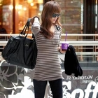 REDOPIN - Epaulette Detail 3/4-Sleeve Stripe Top