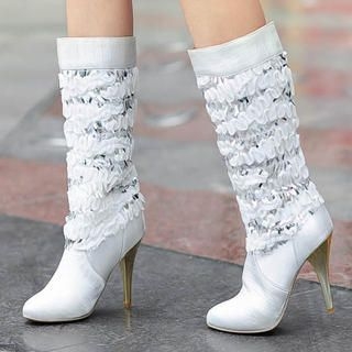 Sequined Tall Boots