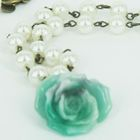 MyLittleThing - Sleeping Rose Pearl Necklace(Green)