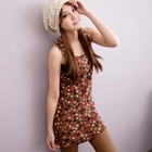 CatWorld - Patterned Racerback Long Tank Top