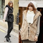 Jean Stone - Hooded Faux-Fur Vest