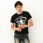 BLACK ASUKA - Short-Sleeve Skull Print T-Shirt