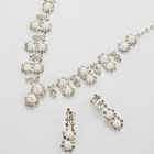 Moonbasa - Set: Jeweled Necklace + Jeweled Earrings