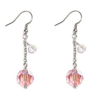 'Sweet Beauty IV' - Pink Lovers Earring with Swarovski Crystals