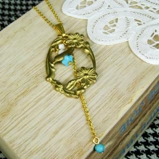 Gold Forest Bird Necklace