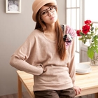 CatWorld - Corsage-Accent Knit Top