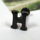 OWL Fashion - Black 'H'Single Earring