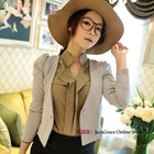 Jack Grace - Ruched-Sleeve Cropped Jacket