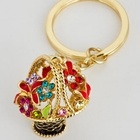Moonbasa - Rhinestone Flower Basket Keychain