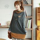 CLICK - Color-Block Hoodie Dress